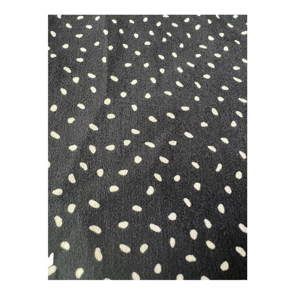 Boxy Black White Polka Dot Blouse Stand Up Collar by Lush‎ Womens Small NWOT - Picture 4 of 15